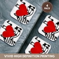 thumbnail image 6 of 3dRose, Large Red Heart On Music Notes, set of 4 Coasters - Soft, 6 of 7