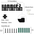 thumbnail image 2 of 1set Hammer Medal Hanger Display Medal Holder Rack Sports Metal Hanging Wood Wall Mount Frame Decor Medal Hangers with 12 Hooks for Badge Race Runner Marathon Medalist Athlete 15.7 x 6Inch, 2 of 8