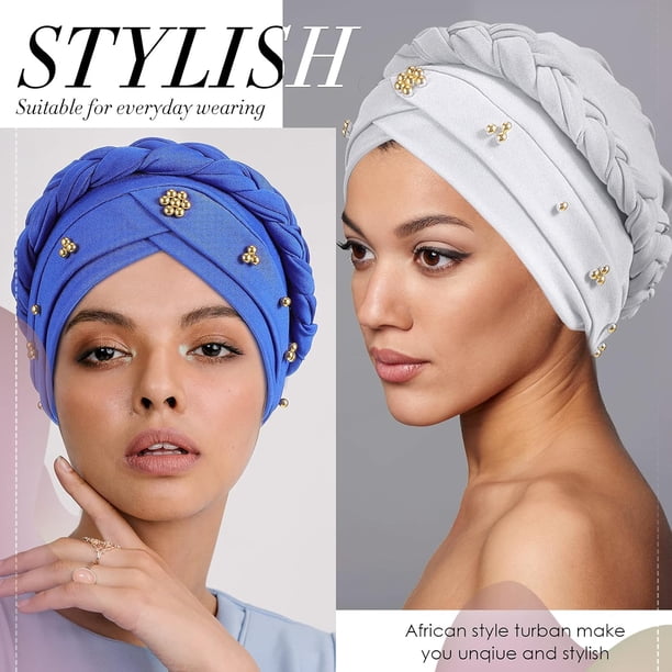 Superior 9 Pcs Women Turban Braid Headscarf Braid Turban 