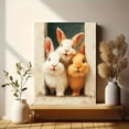 thumbnail image 6 of Chubby Rabbits Selfie Canvas Print, Cute Animal Art, Nursery & Room Wall Decor, 6 of 8