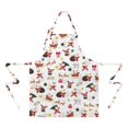thumbnail image 2 of White Christmas Santa Apron-Garden Aprons for Women with Pockets-Cotton Linen Waterproof Kitchen Cooking Gardening Aprons Adjustable for Kitchen,Cooking,BBQ and Salon 32"x27", 2 of 7