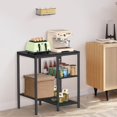 thumbnail image 2 of Kitchen Bakers Rack, Microwave Stand with Storage, 4-Tier Kitchen Stand with Adjustable Shelves, Extra Storage for Kitchen Appliances, Versatile Stand for Office, Plant Shelve, Black, 2 of 14