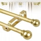 thumbnail image 1 of Juego de Barras Dobles para Cortinas Guankai Ajustable de 45 a 90 pulgadas en Dorado con Varillas de 16 a 48 pulgadas, 1 of 7