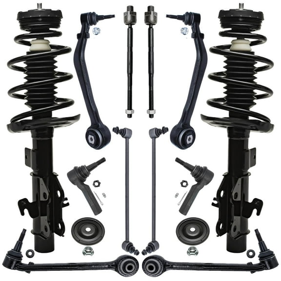 Detroit Axle - Front Struts w/ Coil Spring   Lower Control Arm   Sway Bars Tie Rods Kit for 2010-2012 Chevrolet Camaro 3.6L