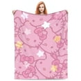 thumbnail image 4 of Hello Kitty Fleece Blanket Super Soft Cozy Throw Blanket 80"X60", Lightweight Fuzzy Comfy Flannel Blanket Warm Plush Throw Blankets For Couch, Sofa, Bed, 4 of 7