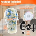 thumbnail image 2 of Wekvgz Canvas Block Head 22 inch Canvas Wig Head Easy to Use Mannequin Wig Head Versatile Wig Block Head Styling Wig Head with Pins Wig Head Table Stand for Wigs Making Styling Display, 2 of 10