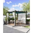 thumbnail image 2 of Outdoor Retractable Pergola with Sun Shade Canopy, 10' X 10'/10' X 13'  Patio Metal Shelter for Garden Porch Beach Pavilion Grill Gazebo, Modern Yard Grape Trellis Pergola, 2 of 6