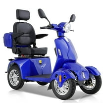 XlluproidA Heavy-Duty All Terrain 4-Wheel Mobility Scooter, Blue, 500 lb Limit