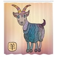 thumbnail image 3 of Ambesonne Goat Shower Curtain, Chinese Astrology Animal, 69"Wx84"L, Multicolor, 3 of 3