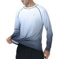 thumbnail image 4 of Tyhengta Men's Long Sleeve Swim Shirts Rashguard UPF 50+ UV Sun Protection Shirt Athletic Workout Running Hiking T-Shirt Swimwear White Gradient Grey 3XL, 4 of 8