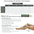 thumbnail image 2 of Truform Thigh Length Stockings, Open Toe: 18 mmHg, White, Large, 2 of 7
