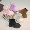 thumbnail image 4 of MEZZALL Child Winter Girls Boots Soft Sole Short Ankle Boots Solid Color Kids Girls Comfort Outdoor Shoes, 4 of 5