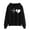 Black, variant on DDAPJ pyju Womens Heartbeat Print Hoodies 2023 Trendy,Oversized Y2K Hooded Sweatshirt Loose Casual Long Sleeve Drawstring Pullover Hoodie Fashion Streetwear Tops