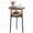 Rustic Brown & Black, variant on Costway 1 PCS 2-Tier Round Side Table with Storage Shelf, Metal Frame for Living Room Bedroom Black