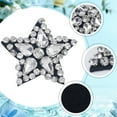 thumbnail image 6 of 1 Box 6Pcs Star Appliques Glass Rhinestone & Cloth Sew on Ornament Accessories Sewing Craft Decoration Crystal 44.5x45x7.5mm, 6 of 7