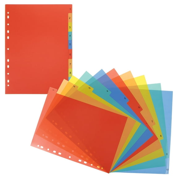 FRCOLOR 2 Sets Binder Dividers with Tabs Page 29.50X21.00X0.05CM