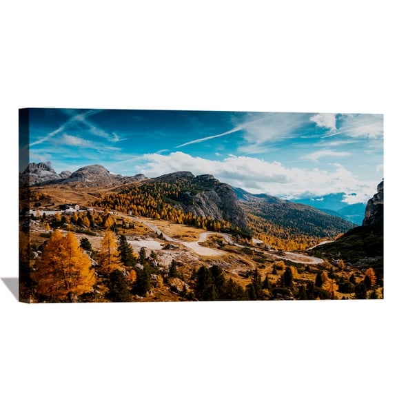 Italy Autumn Forest Canvas Wall Art Colorful Autumn Framed Painting For Livingroom Office Bedroom Wall Decor Ready to Hang