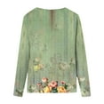 thumbnail image 4 of Pompotops Femmes Dames Col Rond Hauts Amples Décontractés T-Shirts Imprimés Blouse à Manches Longues en Solde, 4 of 5