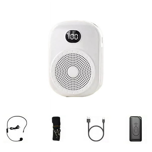 Amplificador de Voz Inalámbrico Altavoz de Voz Personal Portátil Multifuncional con Pantalla de Micrófono para Profesores Discurso A