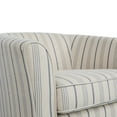 thumbnail image 5 of GDF Studio Tiffin Indoor Modern Swivel Club Chair, White/Blue Stripe, 5 of 8