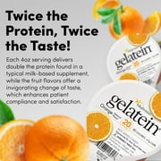 Gelatein Orange: 20 grams of protein. Sugar free. Ideal for clear liquid diets, swallowing difficulties, bariatric, dialysis and oncology. Great pre or post-workout snack. (12 pack)