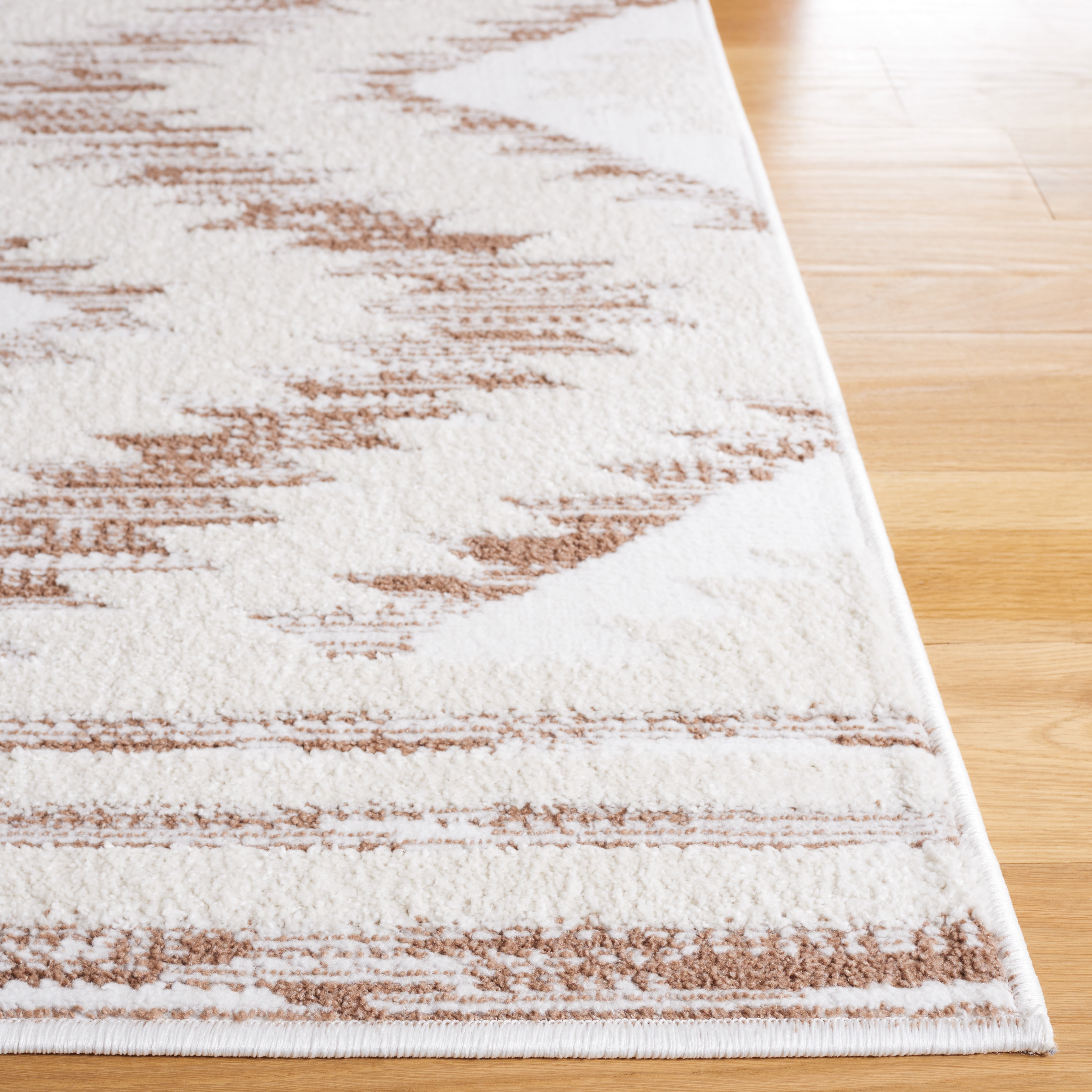 SAFAVIEH Alamo Stamen Geometric Area Rug, Ivory/Taupe, 8' x 10'