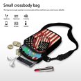 thumbnail image 7 of HELLHERO Vintage US Flag Football Polyester Crossbody Bags Double-layer Daily Use with Zipper Closed, 7 of 7