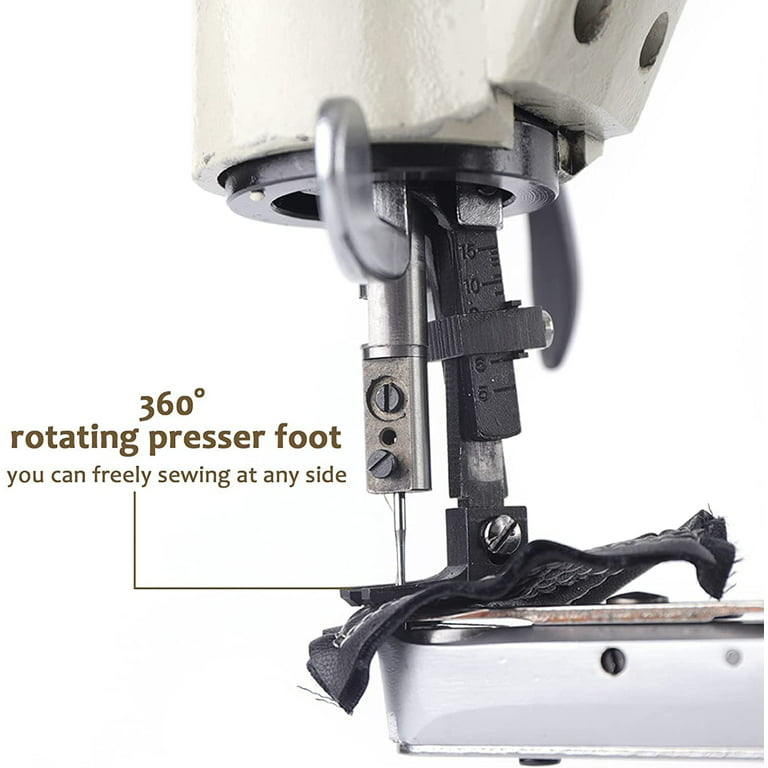Sewing Machine 500SPM Heavy Duty Leather Sewing Stitching Machine Hand  Crank Single Needle Leather Shoe Patcher with 360°rotating Presser Foot for