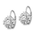 thumbnail image 2 of Cheryl M 925 Sterling Silver Rhodium Plated Fancy CZ Leverback Earrings; for Adults and Teens; for Women and Men, 2 of 3