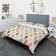 thumbnail image 3 of Designart 'Diamond Retro III' Mid-Century Duvet Cover Set, 3 of 4