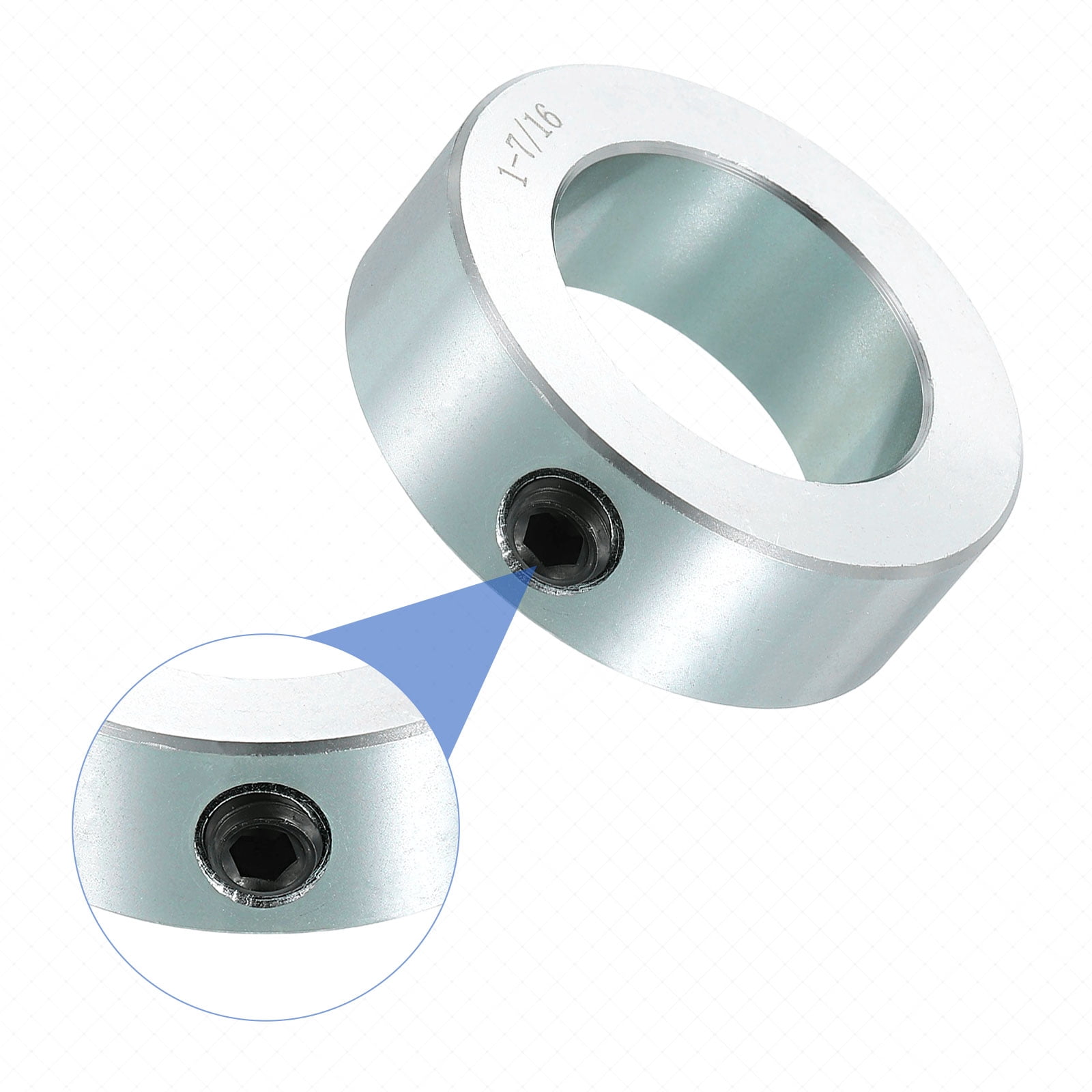 2pcs Set Screw Collars 1-7/16" Bore Carbon Steel Shaft Collars, 2-1/4" OD, 3/4" Width Lock Axle Collar Clamp