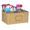 thumbnail image 2 of Teacher Created Resources Burlap Design Small Storage Bin, Pack of 2, 2 of 2