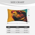thumbnail image 3 of Plush Throw Pillow Covers, Watercolor Glasses Guinea Pig Pillow Cases with Invisible Zipper, Breathable Microfiber Pillow Cases Standard Size for Sleeping Bedroom Sofa Living Room 14x20, 3 of 5