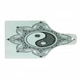 thumbnail image 1 of Ying Yang Cutting Board, Yin Yang Characters for Movement and Harmony Macro Cosmos Mandala Pattern, Decorative Tempered Glass Cutting and Serving Board, Wine Bottle Shape, White Black, by Ambesonne, 1 of 1