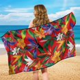thumbnail image 4 of Garronmavis Tropical Floral Car Seat Towel Cover Stain Resistant Breathable Non-Slip Front Seat Protector with Storage Bag for Most Cars SUV Trucks Sedan Van, 4 of 9