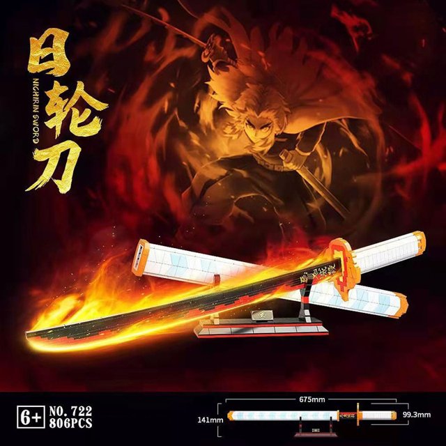Scissors Sword Ninja Demon Slayer Seven Magic Blade Kochou Shinobu Yamato Toy Blocks Anime Building Toy Gift Model Katana zhangyuxiang LED