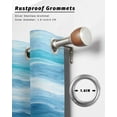 thumbnail image 6 of nqOlkjepod Outdoor Curtains for Patio Waterproof, Blue Ocean Outdoor Privacy Panels Grommet, Beach Blue Green Stripes Waves Watercolor Blackout Outside Curtains for Porch/Cabana 54"x84", 1 Panel, 6 of 8