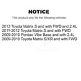 thumbnail image 2 of CMX Rear Disc Rotors Ceramic Pads and Parking Brake Shoes Kit for Car Toyota Matrix Pontiac Vibe K8C-104052, 2 of 11