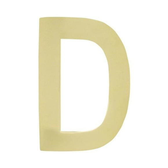 Architectural Mailboxes 3582PB-D 4 in. Brass Floating House Letter D&#44; Polished Brass