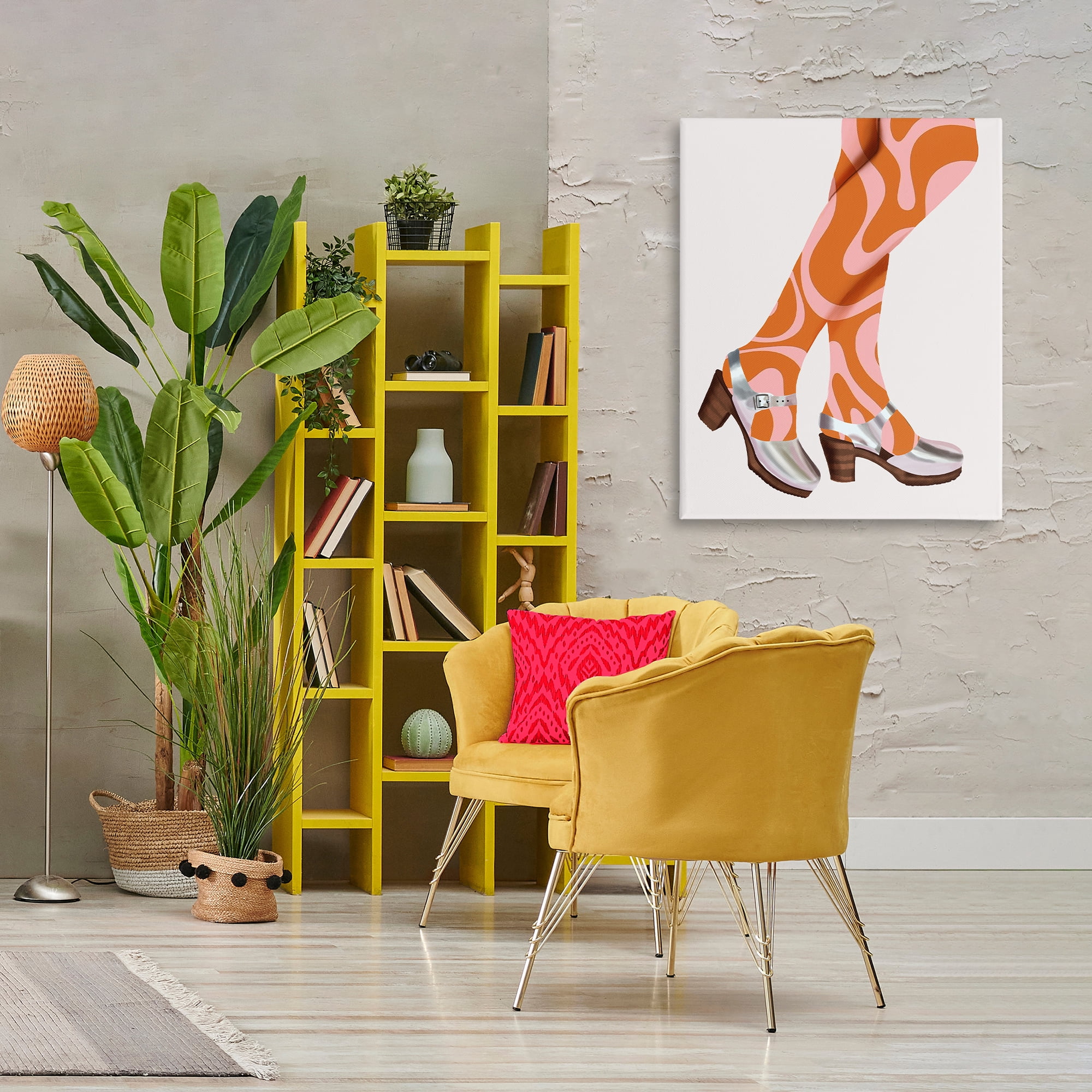 Stupell Industries Groovy Fashion Legs People Painting Wrapped Canvas Art Print Wall Art, 30 x 40
