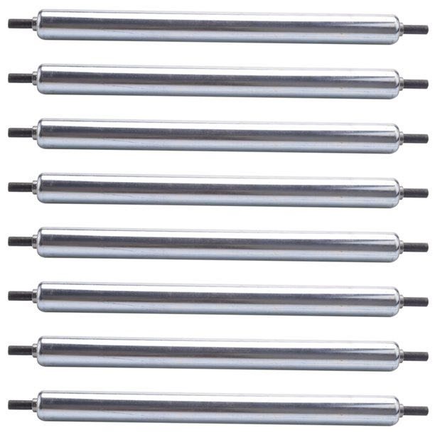 8X Rodillos de Transportador de Linea de Montaje de Acero Al Carbono de 25 mm x 300 mm