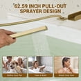 thumbnail image 4 of CASAINC Single Handle Roman Bathroom Tub Faucet with Handheld Sprayer, Brushed Gold, 4 of 6