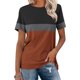 thumbnail image 1 of mfyjkho Tops Para Hacer Ejercicio Para Mujer, Camiseta Informal De Moda Con Estampado De Rayas Para Mujer, Cuello Redondo Y Manga Corta Tops Para Salir Xxxxl, 1 of 7