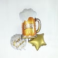 thumbnail image 3 of BalsaCircle 5 Gold White Round Beer Mug Stars Happy Birthday Mylar Foil Balloons Set Party Events Decorations, 3 of 8