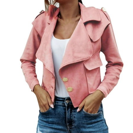 

Hwmodou Womens Casual Jackets Short Sleeve Casual Lapel Button Down Solid Color Shirt Coat Tartan Shacket Jackets For Women