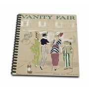 3dRose Vanity Fair- caricature, women, fashion, gossip, celebrities, magazine, historical, dog - Drawing Book, 8 by 8-inch