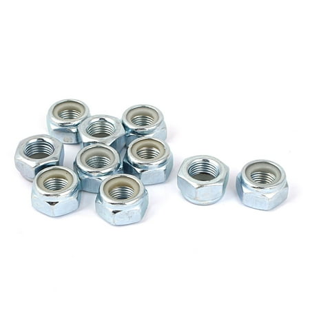 

Uxcell M12x1.25mm Zinc Plated Hex Lock Nuts Silver Tone (10-pack)