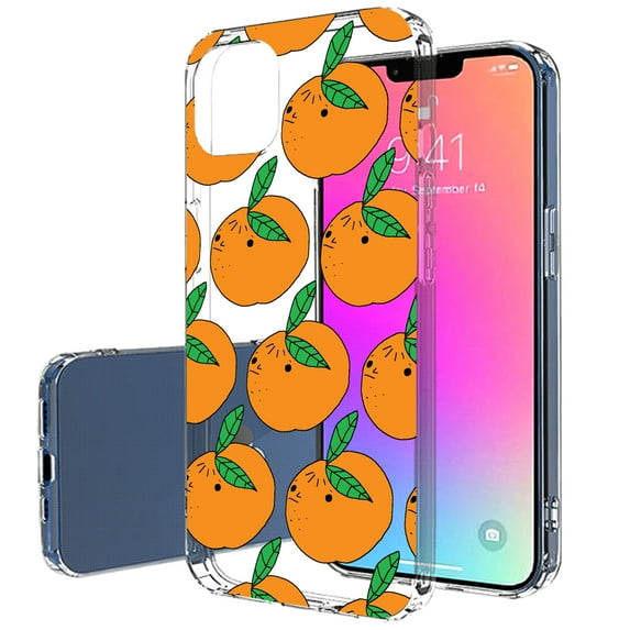 TalkingCase Slim Phone Case Compatible for Apple iPhone 14 Pro Max, Orange Fruit Print, Lightweight, Flexible, Soft, Printed in USA