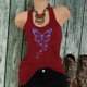thumbnail image 3 of Blusa sin mangas con cuello redondo y estampado de girasol para mujer Fridja gh3683, 3 of 4