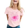 thumbnail image 2 of Baqcunre T Shirts For Women Womens T Shirts Summer Loose Casual Sleeve Tank Tops Women'S Loose Shirts Funny Shirts Tunic Tops Womens Blouses Pink L, 2 of 5